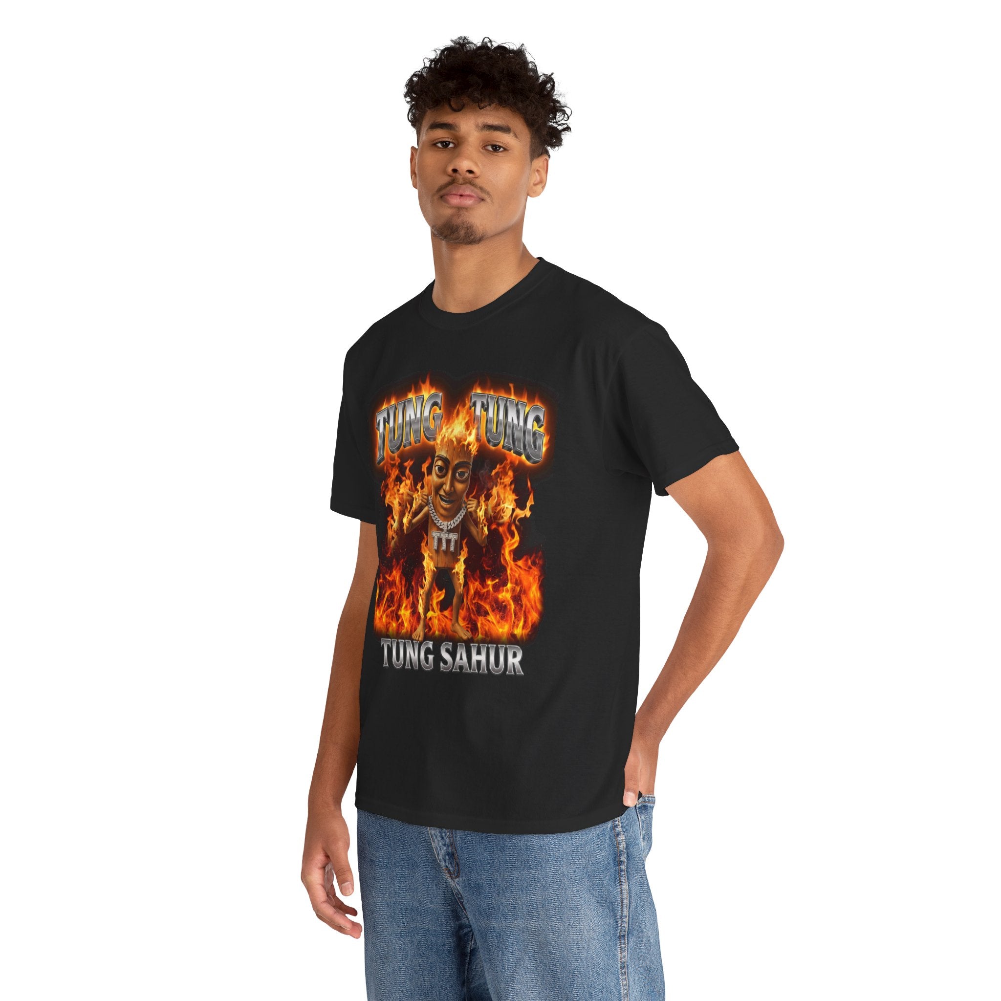 Tung Tung Tung Sahur , Triple T Vintage Bootleg T-shirt, Funny Gen Z Gift, Italian Brainrot Meme Tee